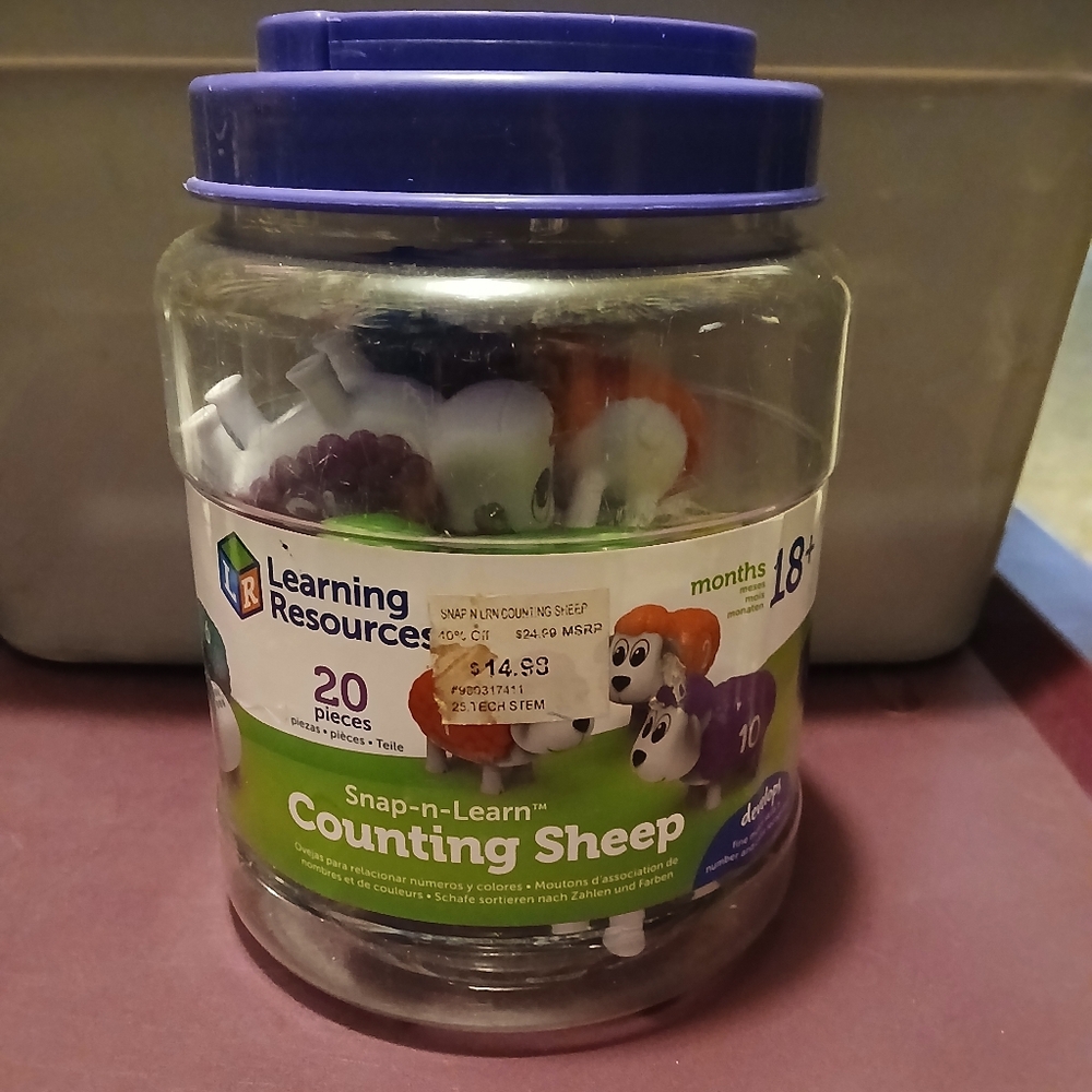 Snap-N-Learn Colorful Counting Sheep Toy Set